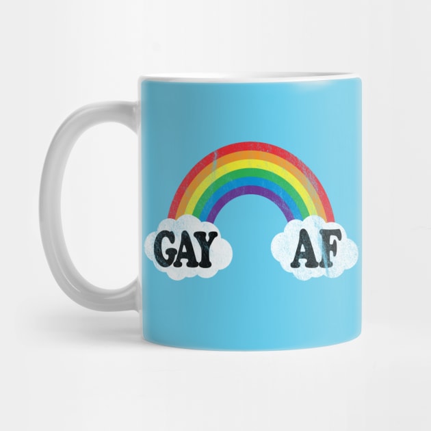 Gay Pride Month LGBT Rainbow| Funny Gay AF Shirt by BlueWaveTshirts